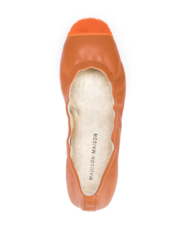 Madison.Maison Elasticated Ballerina Shoes | Orange | FARFETCH HK