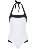 Amir Slama two-tone swimsuit - White