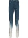Purple Brand paint-splatter straight-leg jeans - Blue