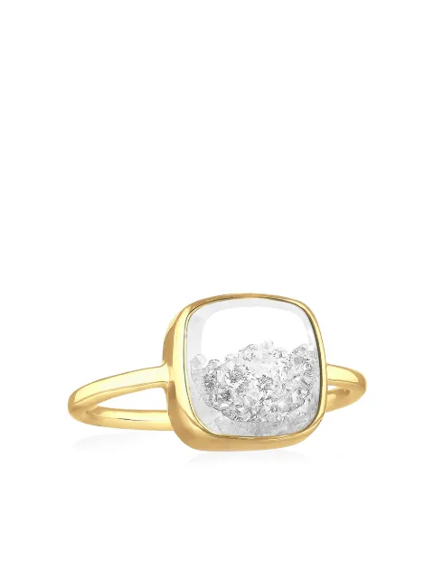 Moritz Glik anillo en oro amarillo de 18kt con diamante cuadrado