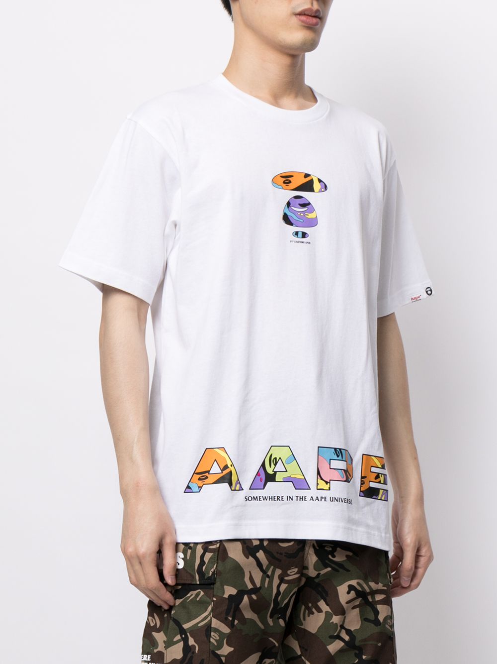 фото Aape by *a bathing ape® logo-print cotton t-shirt