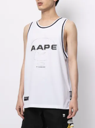 logo-print vest top展示图