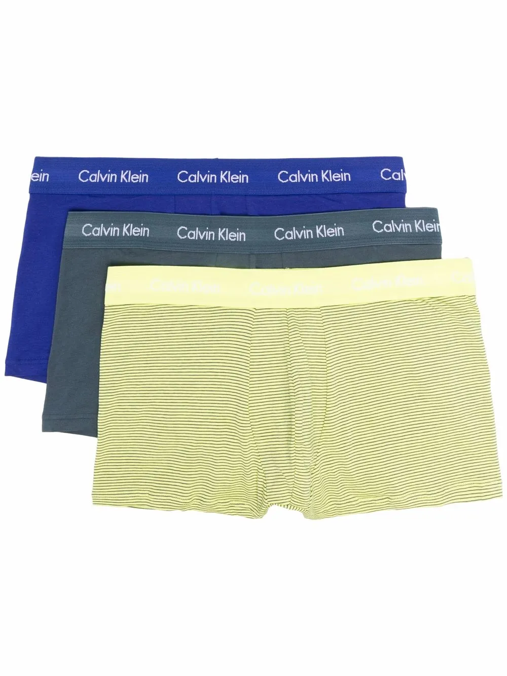 Calvin Klein Three-piece Logo Boxer Set In 黄色