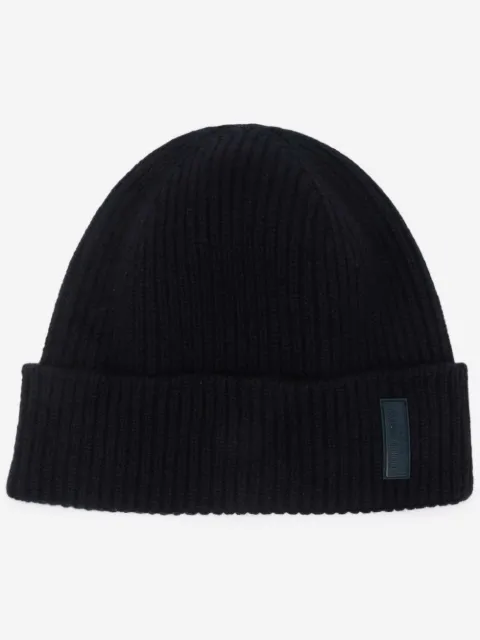 Giorgio Armani logo-patch cashmere-knit beanie