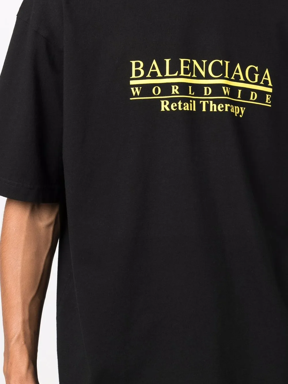 Black 'retail Therapy' Logo T-shirt