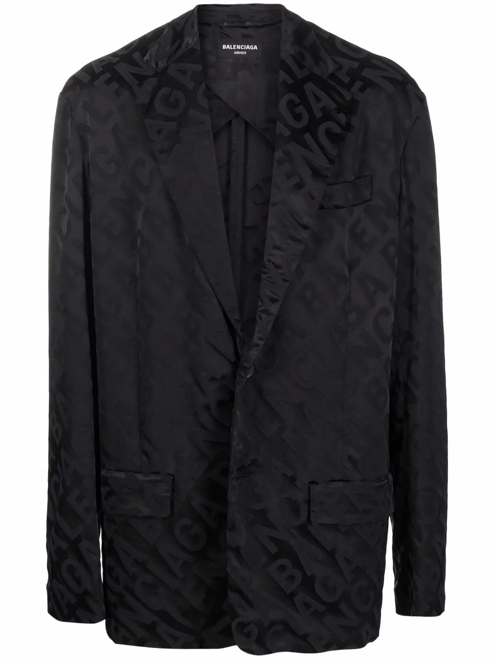 BALENCIAGA LOGO JACQUARD BLAZER