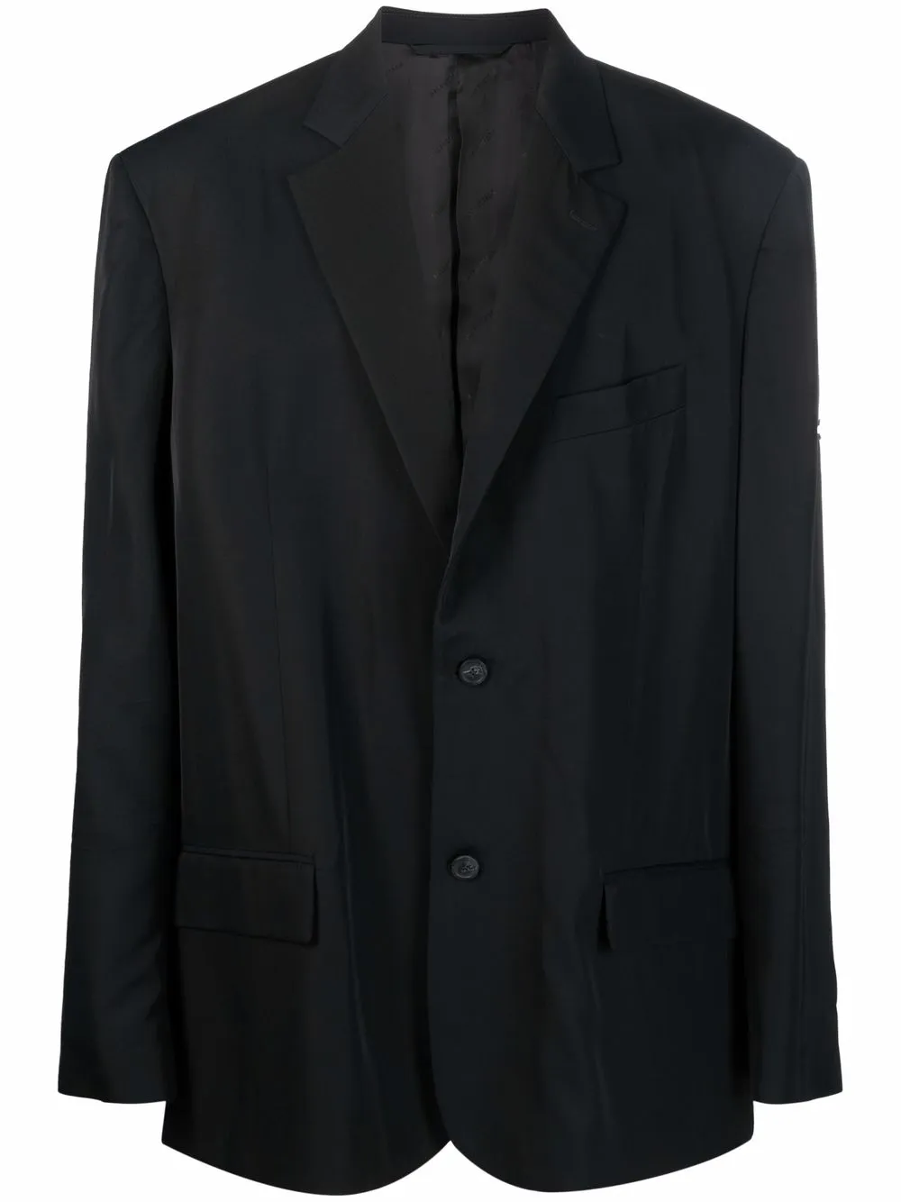 фото Balenciaga logo-patch cotton blazer