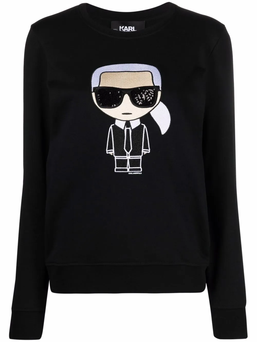 

Karl Lagerfeld sudadera con bordado Karl - Negro