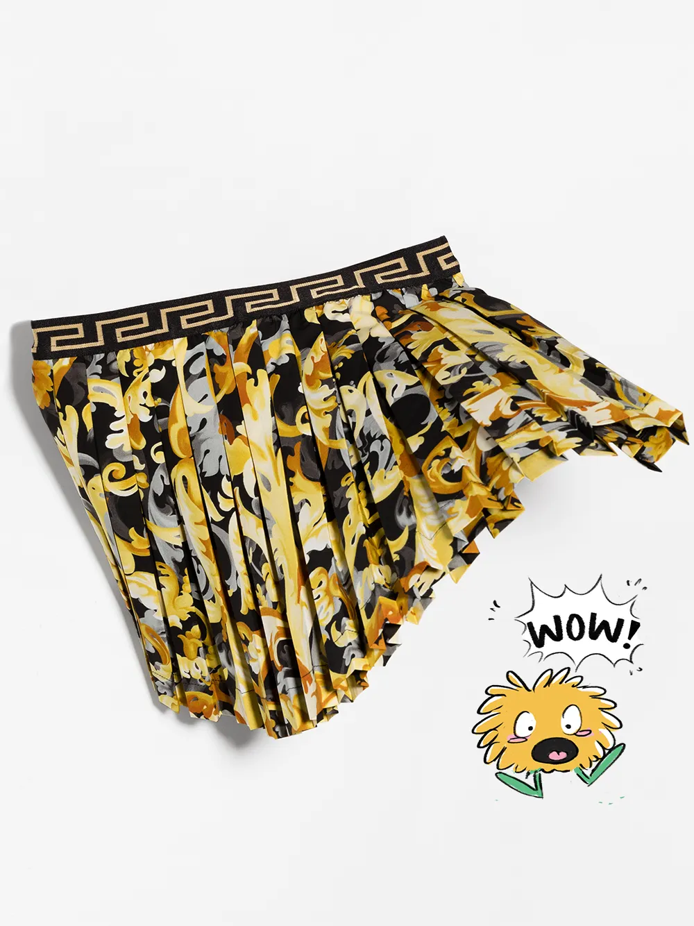 фото Versace kids плиссированная юбка с принтом baroque