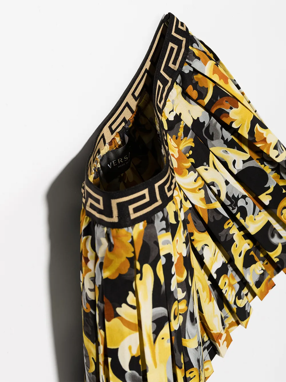 фото Versace kids плиссированная юбка с принтом baroque