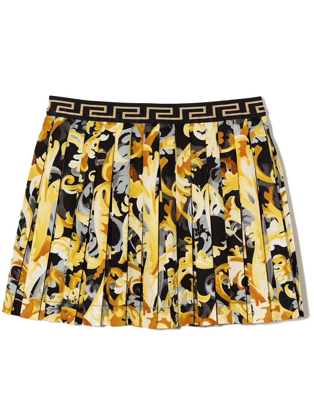

Versace Kids falda plisada con estampado Barocco - Amarillo