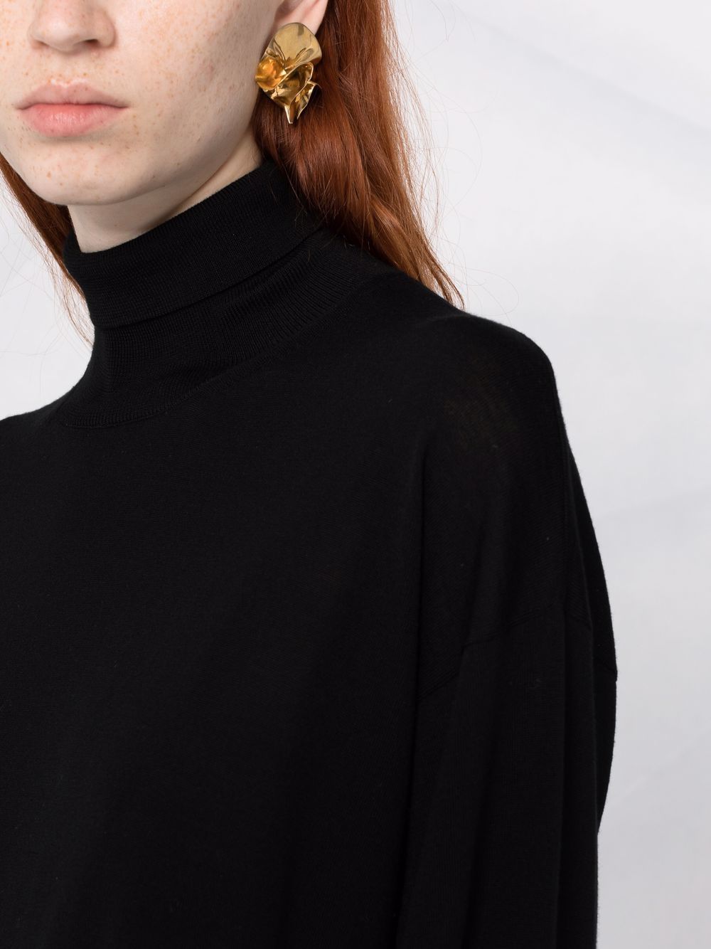 Shop 's Max Mara Roll-neck Knit Jumper In Black