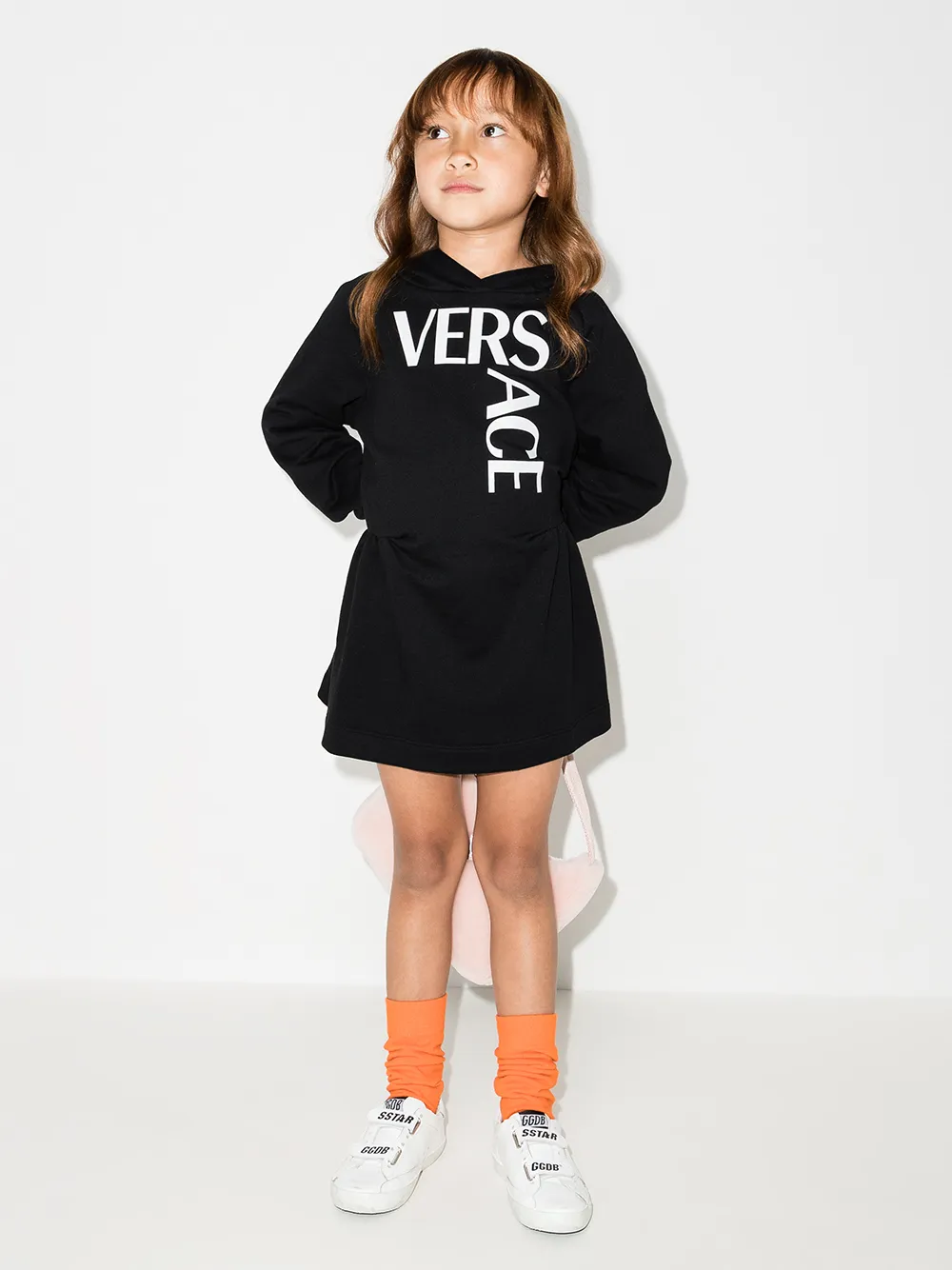 фото Versace kids платье-худи с логотипом