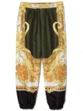 Versace Kids Barocco-print track pants - Green