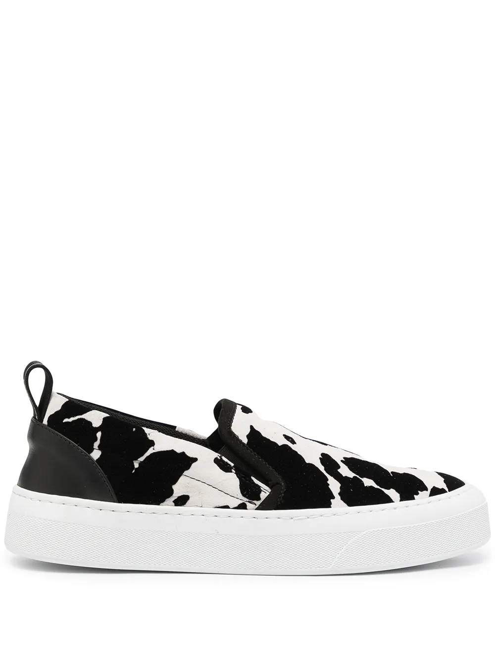 

Nº21 cow-print slip-on sneakers - Black