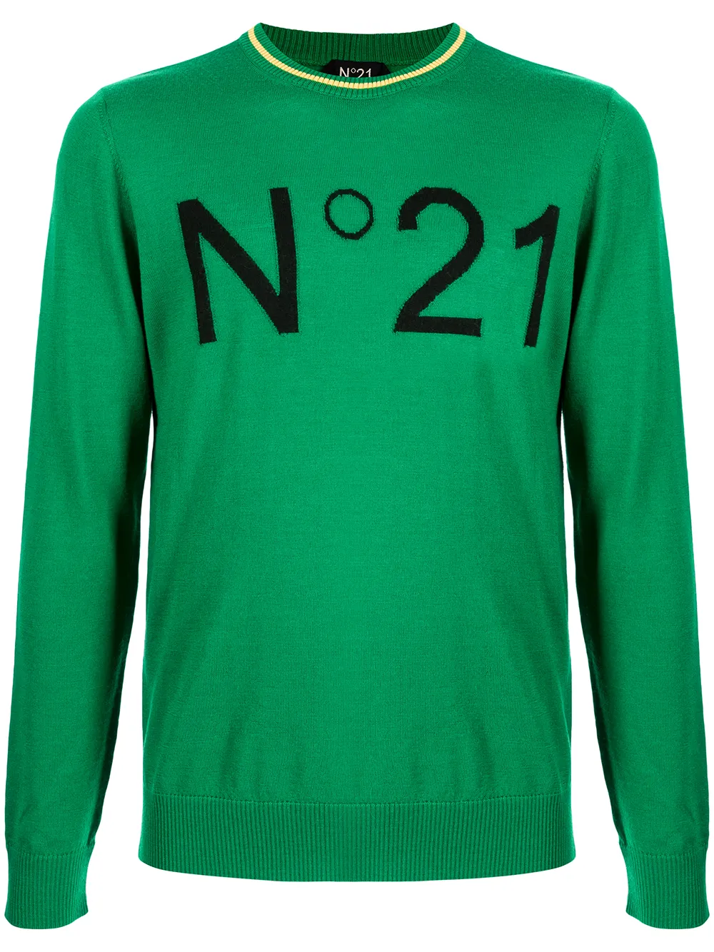 

Nº21 suéter con logo bordado - Verde