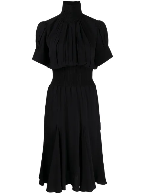 Nº21 draped mid-length dress