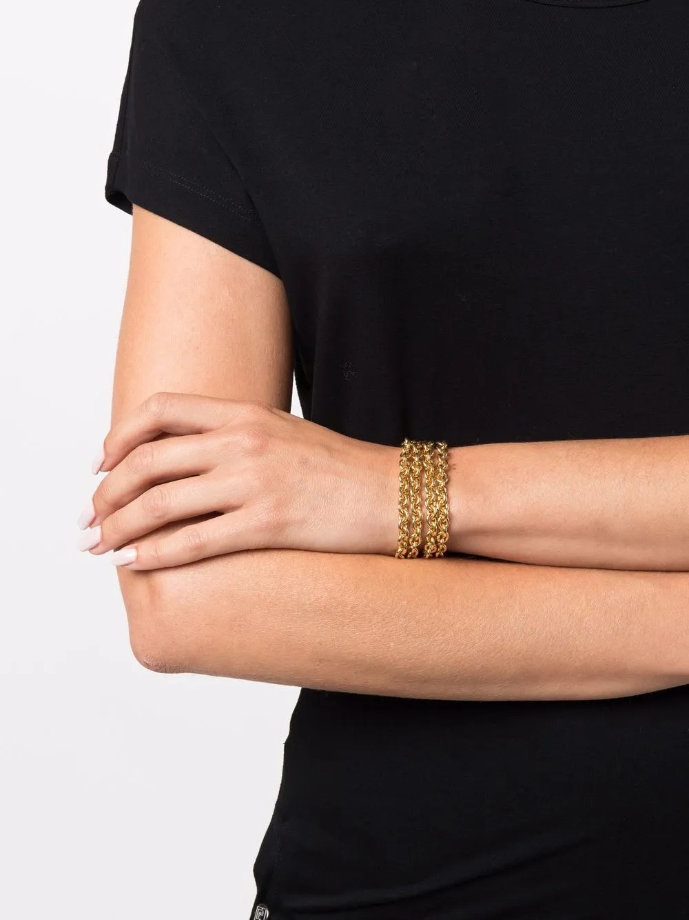  Monet Pre Owned 1980 Armband Mit Kettengliedern   Gold 