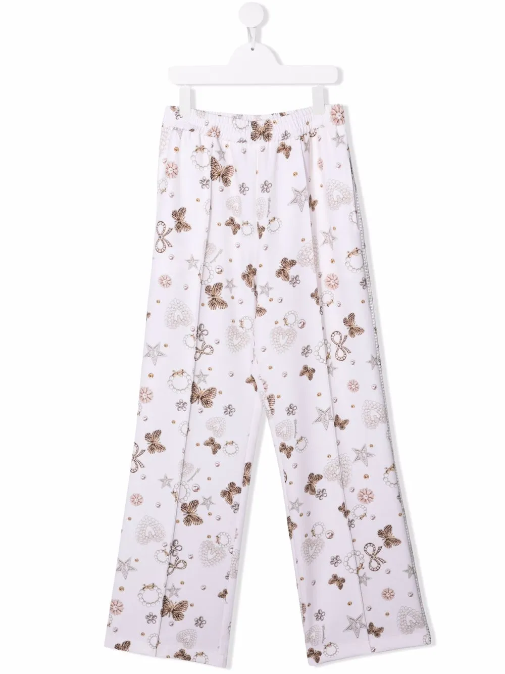

Monnalisa pantalones con motivo de joyas - Neutro