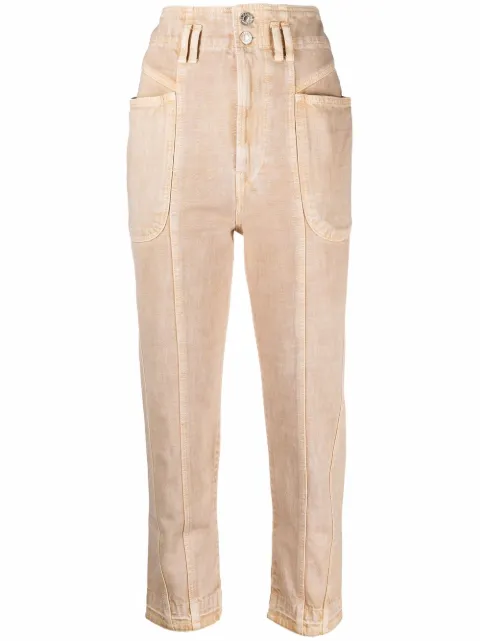 MARANT ÉTOILE high-rise cropped jeans