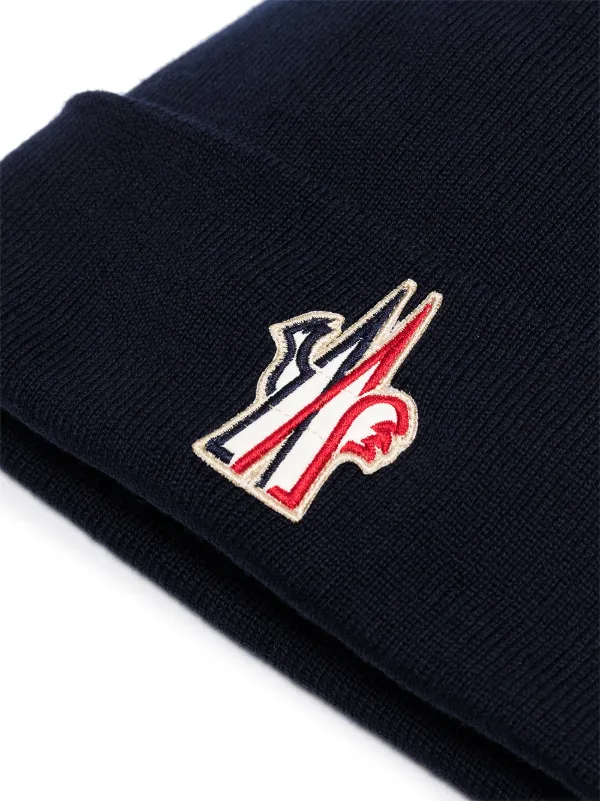 Moncler Grenoble blue logo patch 