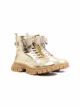 Image 1 of Monnalisa metallic lace-up chunky boots