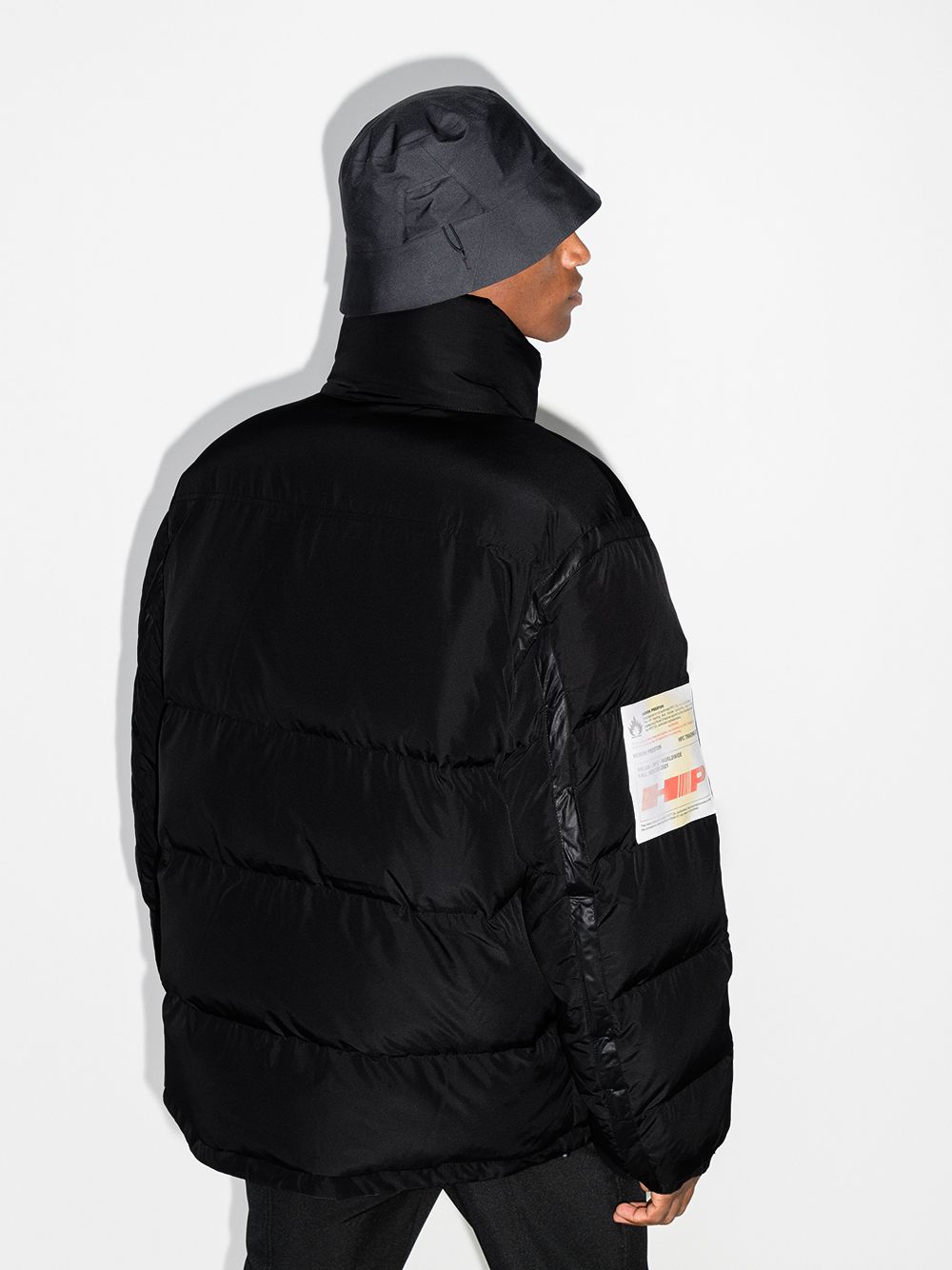 фото Heron preston logo-patch padded jacket