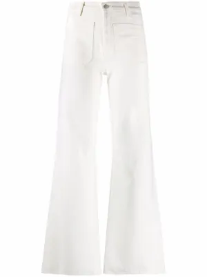 R13 paint-splatter Flared Trousers | Neutrals | FARFETCH VN
