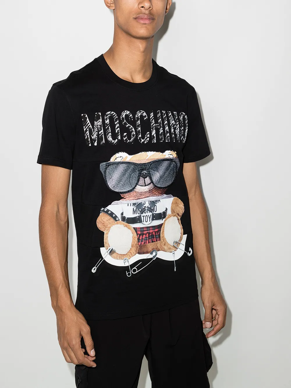 фото Moschino футболка sunglasses teddy bear