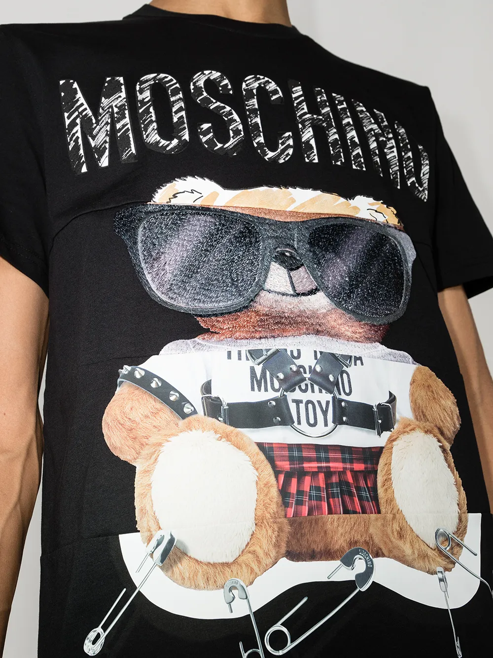 фото Moschino футболка sunglasses teddy bear