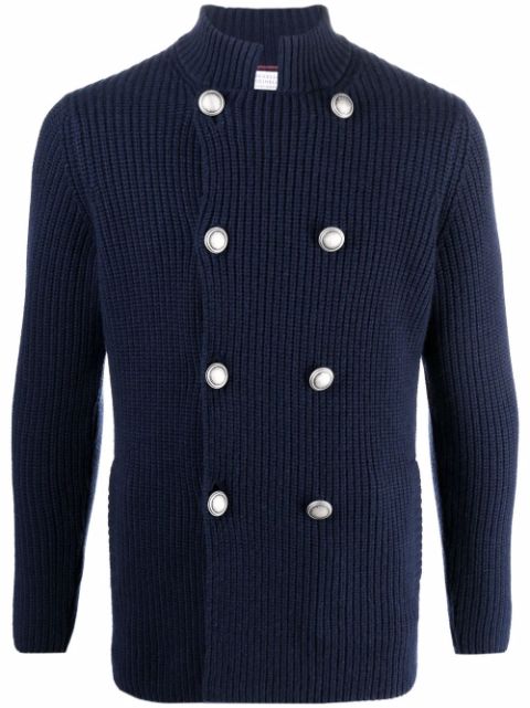 Brunello Cucinelli double-breasted knitted cardigan Men