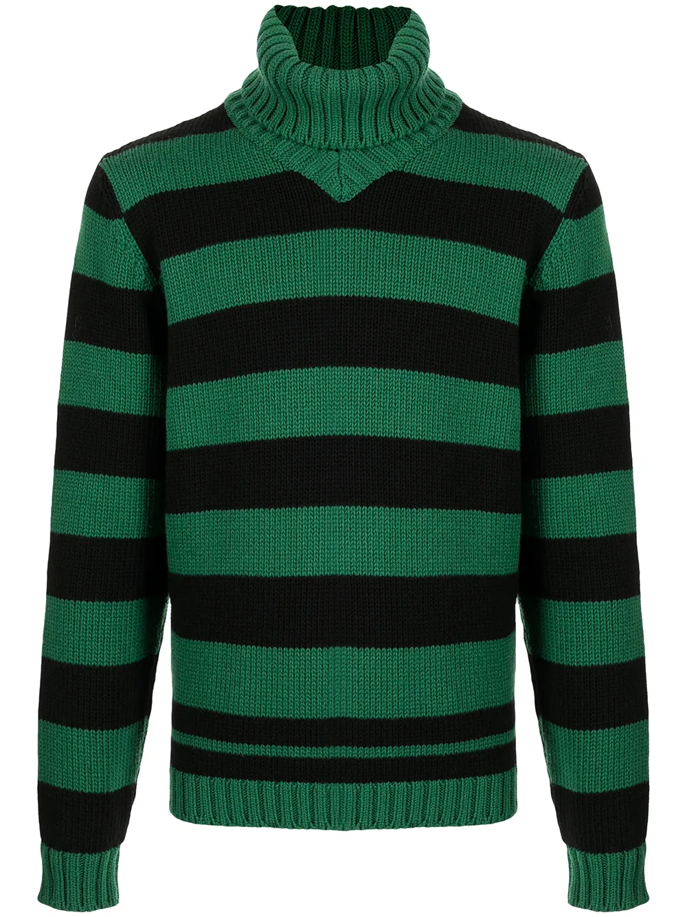 

Nº21 striped turtleneck jumper - Black