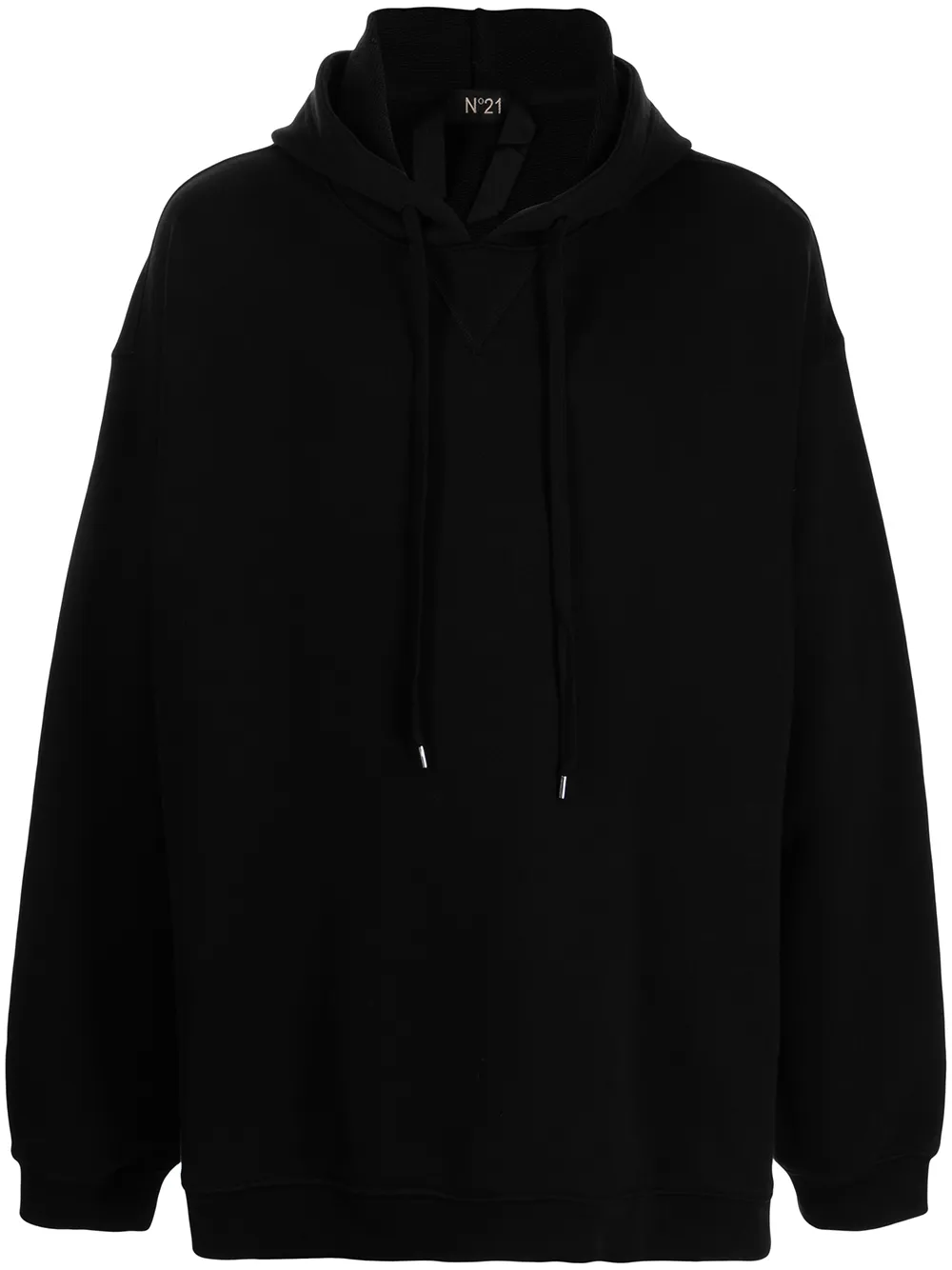 

Nº21 hoodie corta con logo estampado - Negro