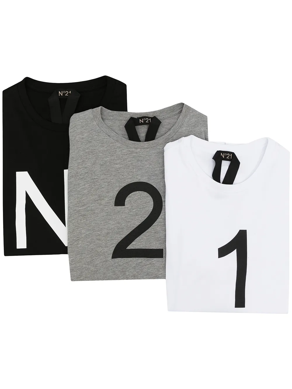 

Nº21 playera con logo estampado - Negro