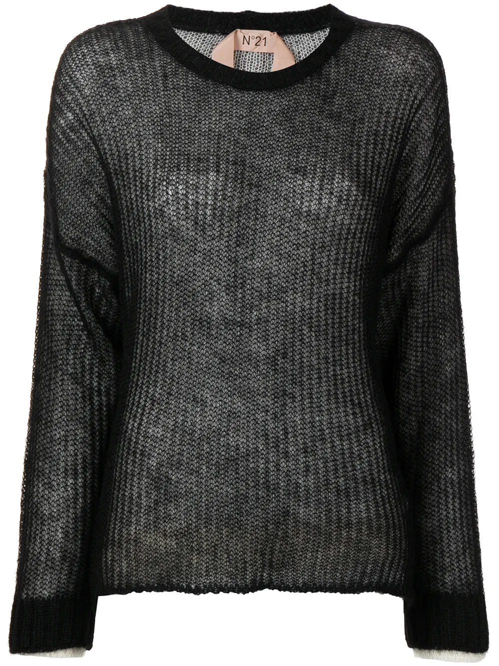 

Nº21 drop-shoulder knitted sweater - Black