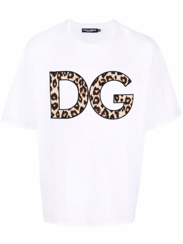 & Gabbana T-shirt DG-mærke Leopardtryk - Farfetch