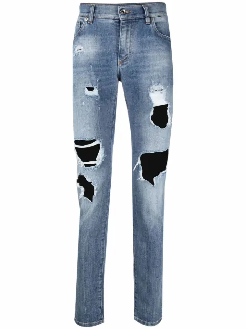 Dolce & Gabbana logo-plaque skinny-fit jeans