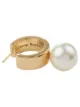 Simone Rocha pearl-embellished hoop earrings