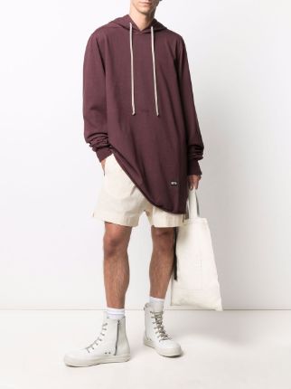 long drawstring hoodie展示图