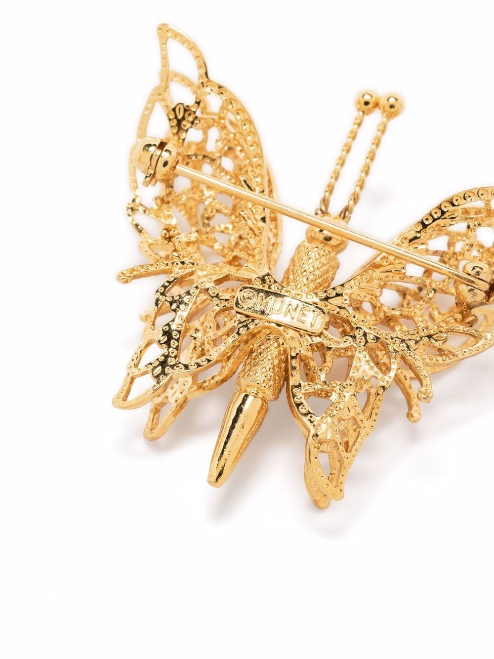 фото Monet pre-owned 1990s textured-finish butterfly brooch