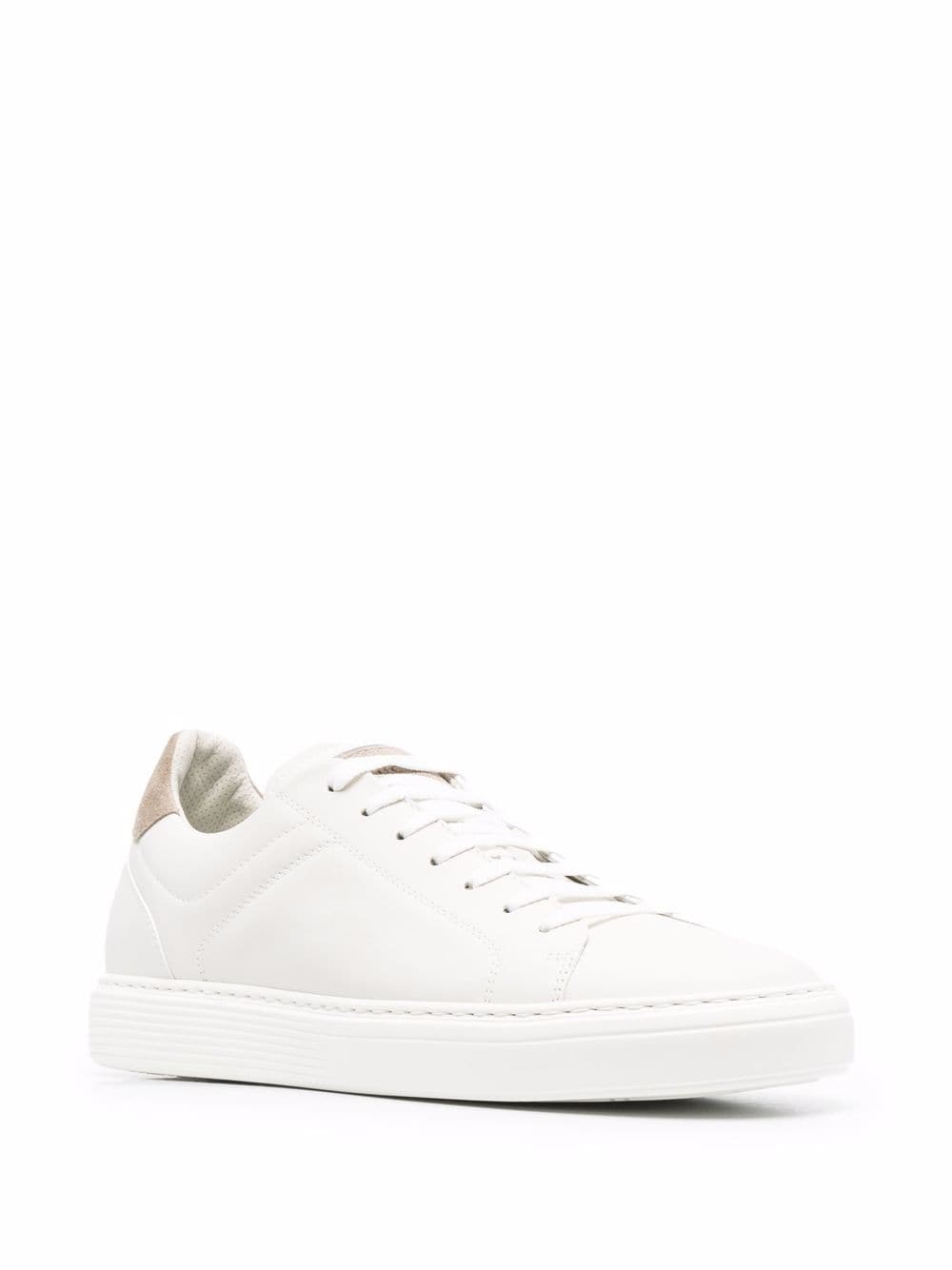 Brunello Cucinelli Low-top Leather Sneakers In White | ModeSens