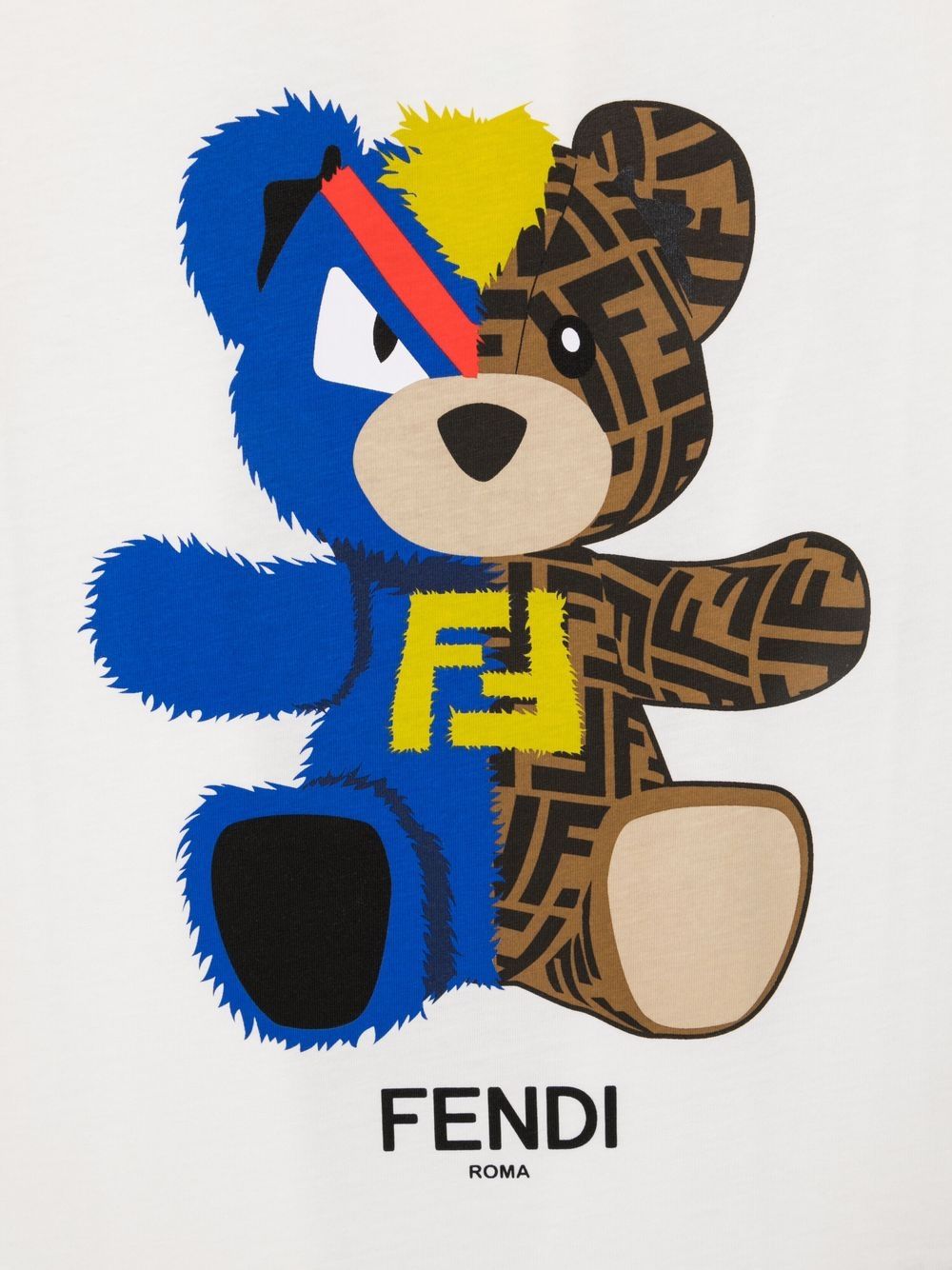 фото Fendi kids футболка с графичным принтом