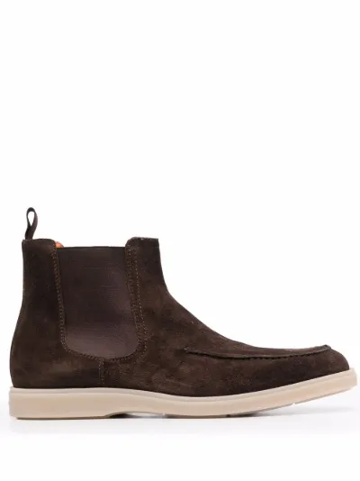 santoni suede boots