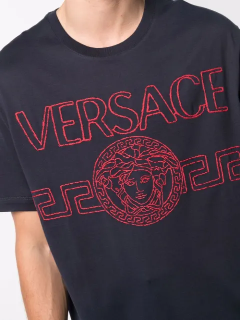 versace embroidered logo t shirt