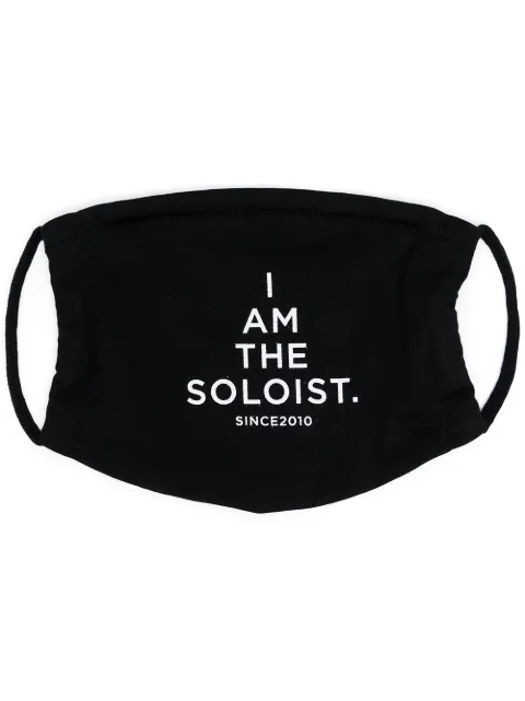 Takahiromiyashita The Soloist slogan-print face mask