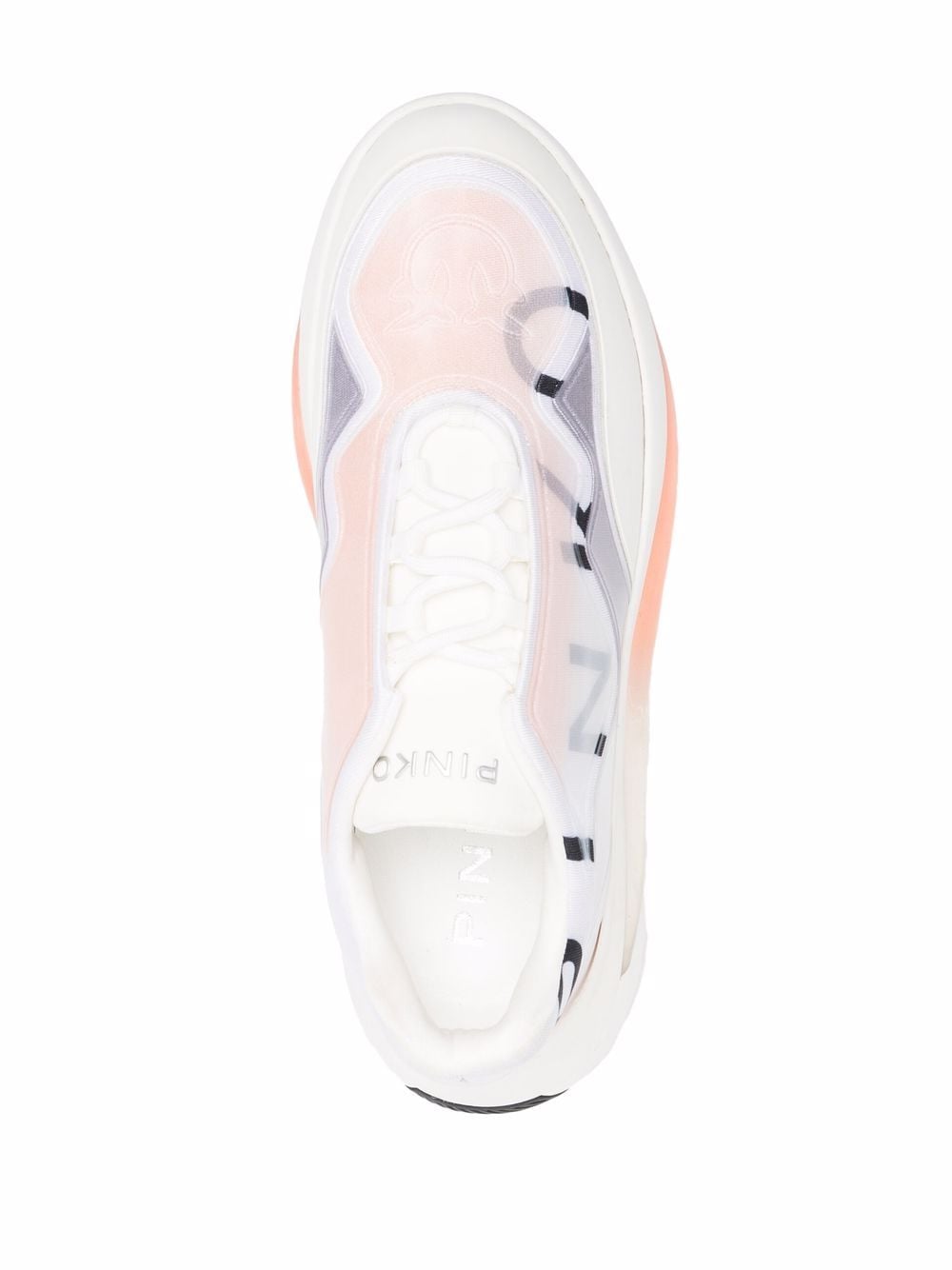 Shop Pinko Logo-print Low-top Leather Sneakers In White