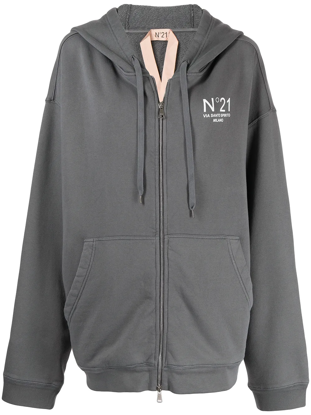 

Nº21 hoodie con logo estampado - Gris