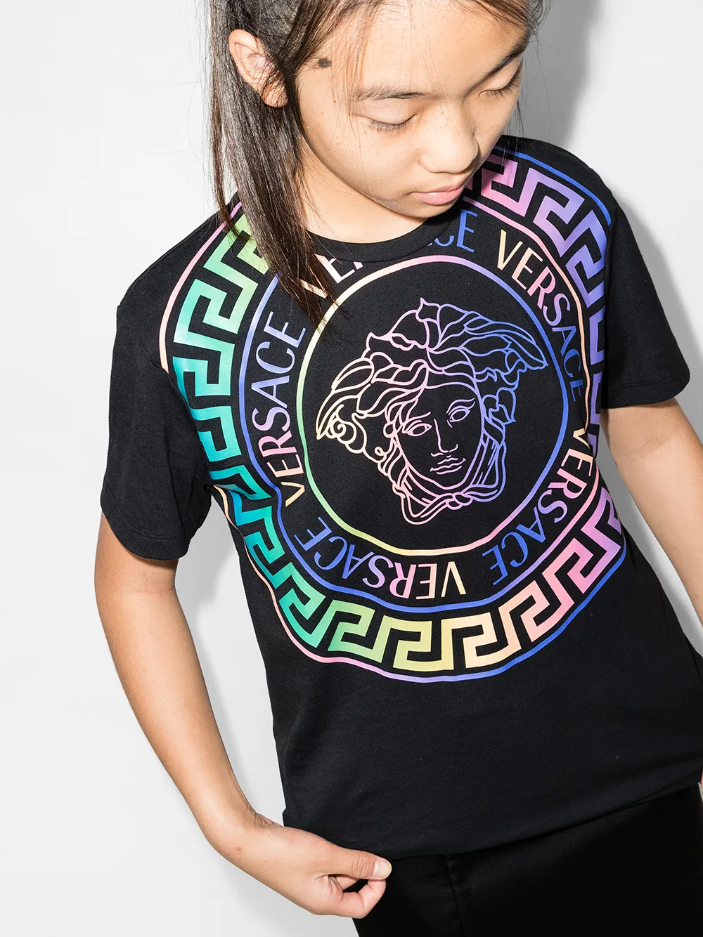 фото Versace kids футболка с принтом medusa