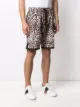 Dolce & Gabbana DG patch leopard print shorts