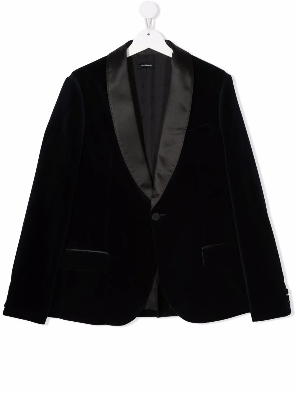 Monnalisa бархатный пиджак-смокинг